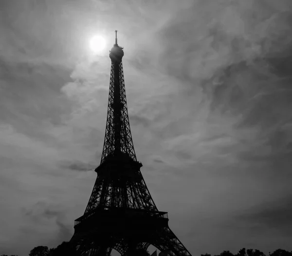 Эйфелева Башня Кованая Железная Решетчатая Башня Марсовом Поле Париже Франция — стоковое фото