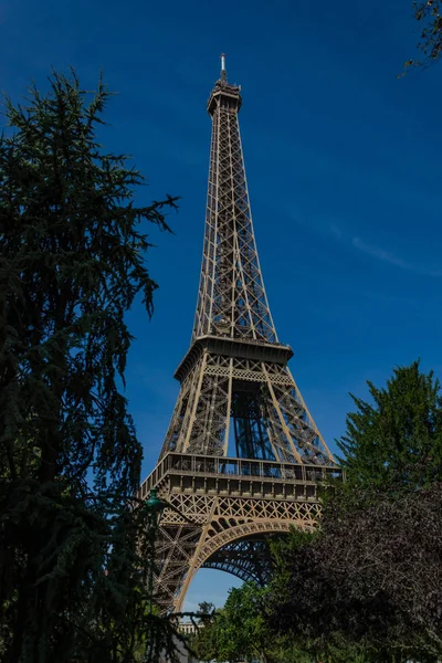 Eiffelturm Schmiedeeiserner Gitterturm Auf Dem Champ Mars Paris Franz — Stockfoto