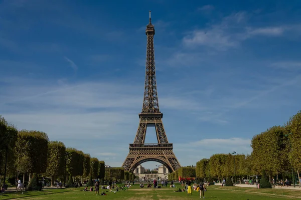 Eiffelturm Schmiedeeiserner Gitterturm Auf Dem Champ Mars Paris Franz — Stockfoto