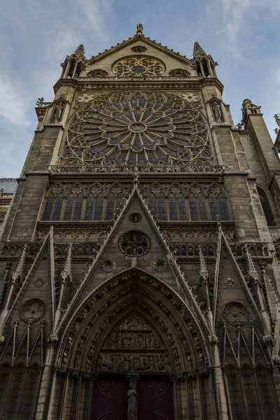 Elemente Arhitectură Ale Catedralei Notre Dame Paris Catedrala Din Secolul — Fotografie, imagine de stoc