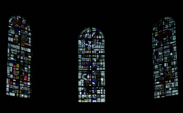 Помітних Вітражними Вікнами Iconic Купольний Білої Церкви Сагк Cur Париж — стокове фото