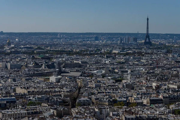 Utsikt Över Paris Från Sacre Coeur Cathedral — Stockfoto