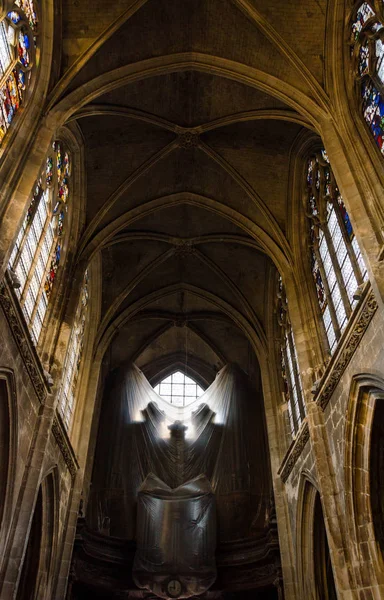 Paryż Francja 2018 Haunting Widok Kościół Saint Merry — Zdjęcie stockowe