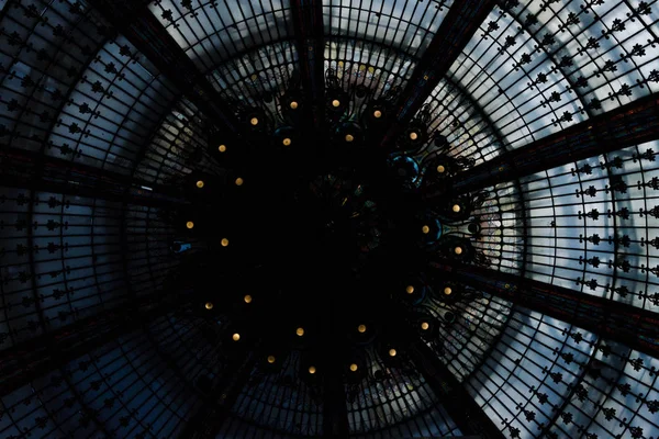 Cúpula Vidrio Techo Galerías Lafayette Homme París Francia — Foto de Stock