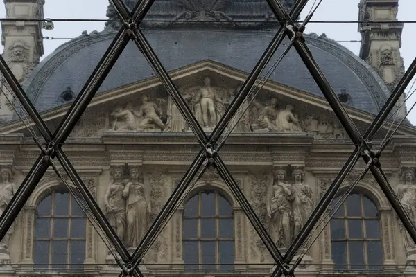 Geometrische Formen Geformt Durch Teile Der Lamellenpyramide Glaspyramide Von Pei — Stockfoto