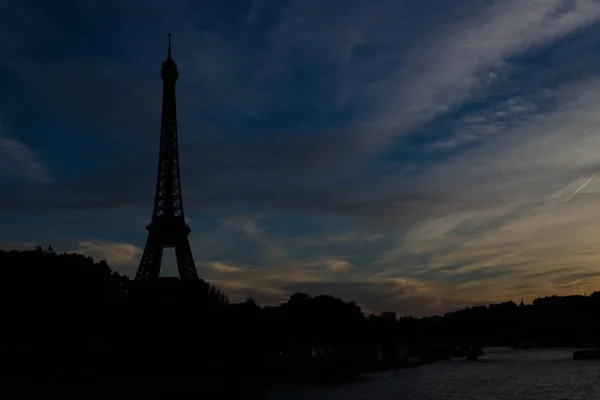 Eiffeltoren Smeedijzeren Lattice Toren Champ Mars Parijs Frankrijk — Stockfoto