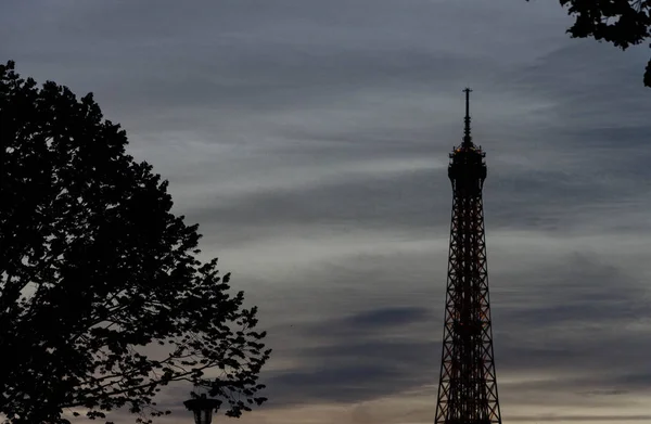 Eiffeltoren Smeedijzeren Lattice Toren Champ Mars Parijs Frankrijk — Stockfoto