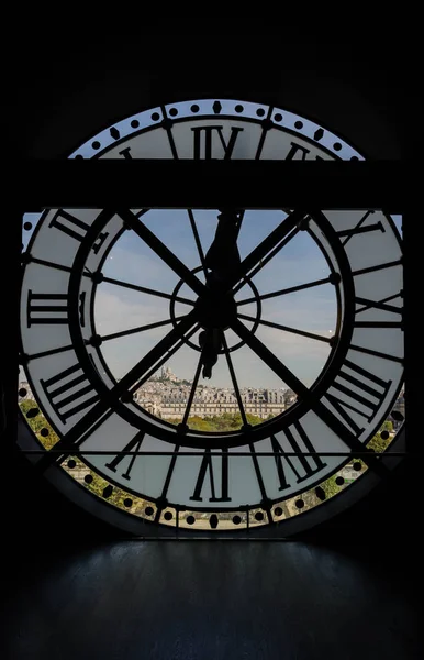 A view of Sacr-Cur through the clock of Gare Muse d\'Orsay, Paris, France