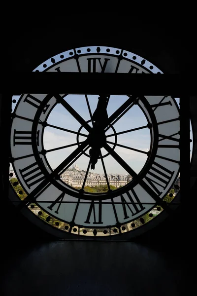 Uma Vista Sacr Cur Através Relógio Gare Muse Orsay Paris — Fotografia de Stock