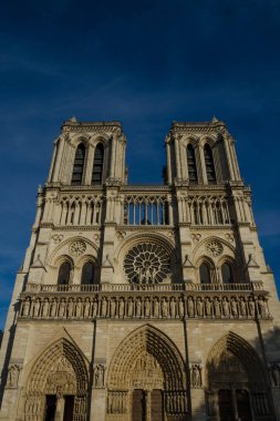Cathdrale Notre-Dame de Paris - 13. yüzyıl Katedrali ile uçan payandaların ve gargoyles, Hugo'nun roman için ayarlama.