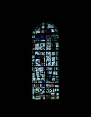 Önemli vitray pencerelerin Iconic, kubbeli beyaz kilise Sacr-Cur, Paris