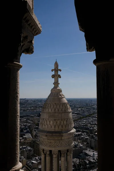 Вид Париж Сагк Cur Собор — стокове фото