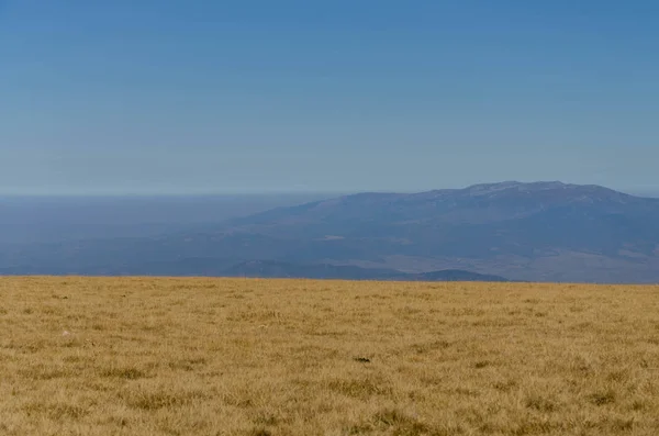 Vitosha mountain and the smog of the most air polluted city in Europe - Sofia, A view from Rila lakes hut, northwestern Rila Mountains in Bulgaria. Autumn 2018