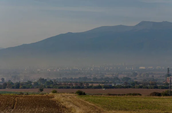Sofia Ville Polluée Europe Une Vue Village Podgumer Bulgarie — Photo