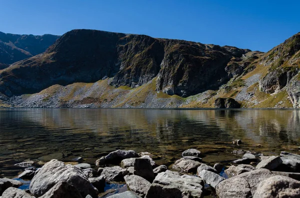 Una Vista Del Lago Babreka Riñón Uno Grupo Lagos Glaciares — Foto de Stock