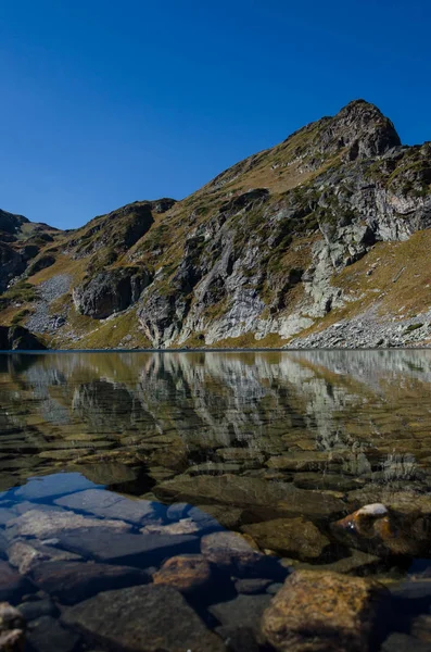 Uma Vista Lago Babreka Rim Grupo Lagos Glaciares Noroeste Das — Fotografia de Stock