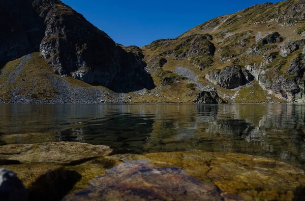 Una Vista Del Lago Babreka Riñón Uno Grupo Lagos Glaciares —  Fotos de Stock