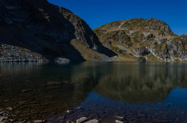 Una Vista Del Lago Babreka Reno Uno Gruppo Laghi Glaciali — Foto Stock