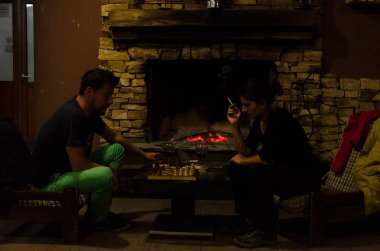 Yürüyüşçüler Rila dağ - Rila Yedi Göller, Bulgaristan