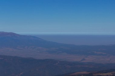 Vitosha görünümünü ve smog Sofya şehir üzerinde-sermaye Avrupa'nın çoğu hava kirli