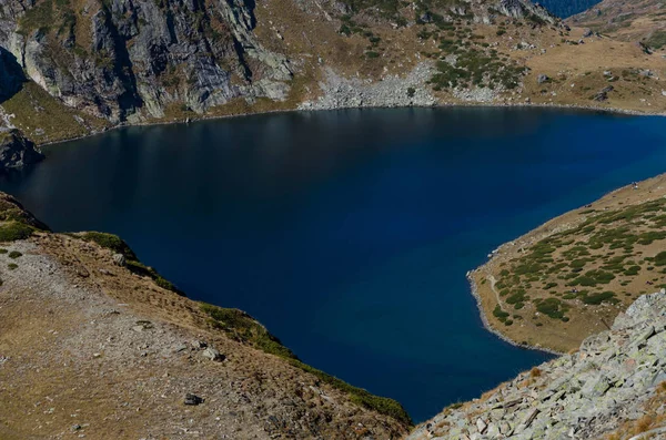 Una Vista Del Lago Babreka Riñón Uno Grupo Lagos Glaciares —  Fotos de Stock