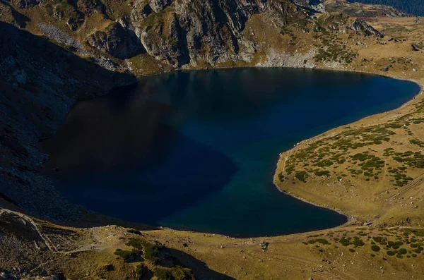 Una Vista Del Lago Babreka Riñón Uno Grupo Lagos Glaciares —  Fotos de Stock