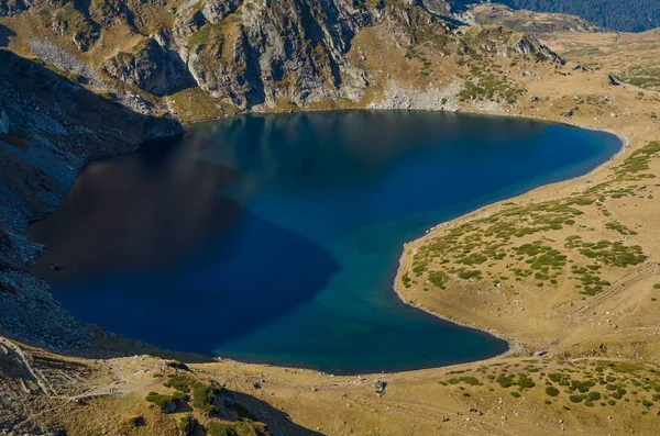 Una Vista Del Lago Babreka Riñón Uno Grupo Lagos Glaciares —  Fotos de Stock