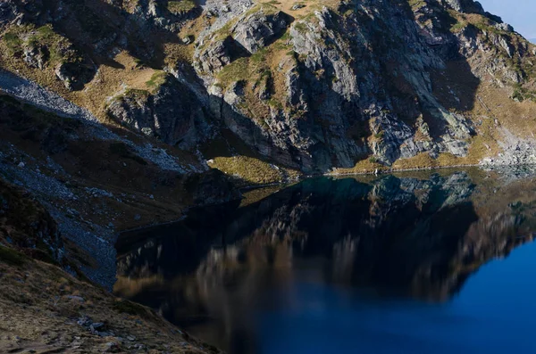 Een Uitzicht Lake Babreka Kidney Tot Een Groep Van Glaciale — Stockfoto