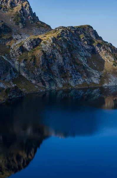 Een Uitzicht Lake Babreka Kidney Tot Een Groep Van Glaciale — Stockfoto