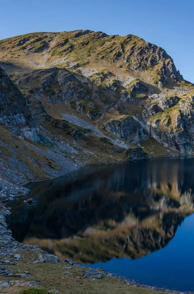 Een Uitzicht Lake Babreka Kidney Tot Een Groep Van Glaciale — Stockfoto