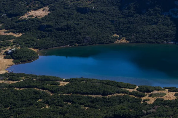 Lake Dolnoto ezero (The Lower lake) - one of a group of glacial lakes in the northwestern Rila Mountains in Bulgaria. Autumn 2018