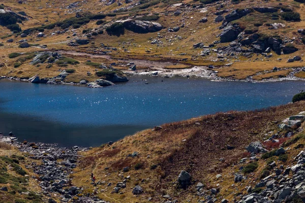 Veduta Del Lago Trilistnika Trefoil Montagna Rila Autunno 2018 — Foto Stock