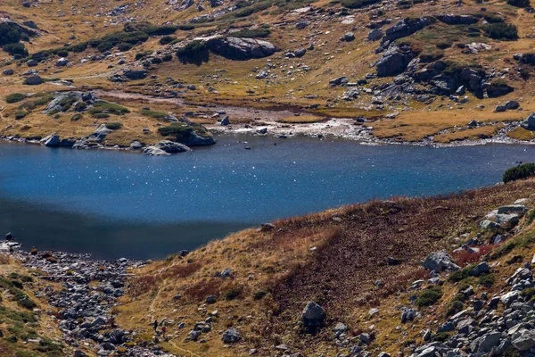 Veduta Del Lago Trilistnika Trefoil Montagna Rila Autunno 2018 — Foto Stock