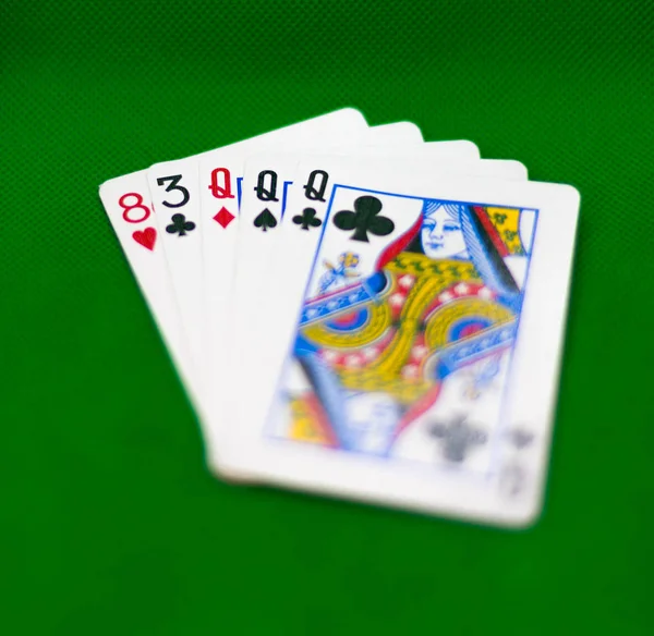 Poker hands: Three of a Kind- A Three of a kind hand is composed of three cards of the same rank, without regard to the value and suit of the two other cards.