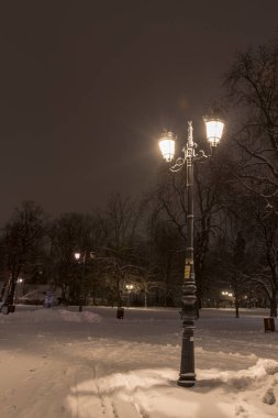 Kış geceleri Sofya: Şehir Parkı (Borisova gradina), Bulgaristan