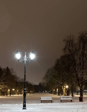 Kış geceleri Sofya: Şehir Parkı (Borisova gradina), Bulgaristan