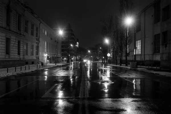 Sofia Noite Rua Oborishte — Fotografia de Stock