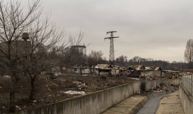 Sofia, Bulgaristan - 02/07/2019: roman (Çingene) getto, 