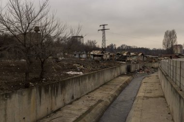 Sofia, Bulgaristan - 02/07/2019: roman (Çingene) getto, 