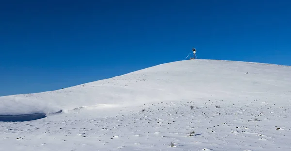 Vratsa, Bulgaria, 02.16.2019: Winter tracking in Stara planina mountain - Lakatnik village, Milanovo village, Parshevitsa peak, Parshevitsa hut, Opletnya village