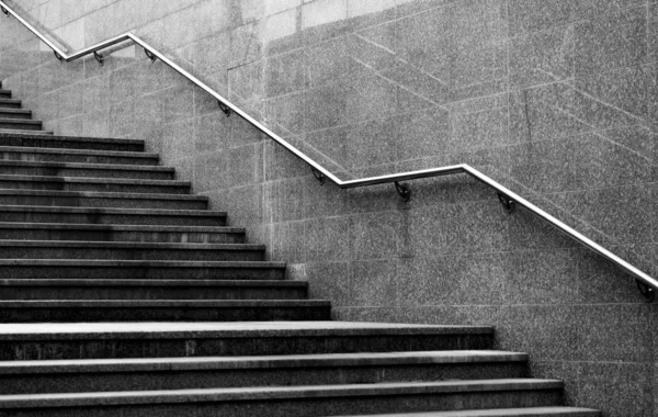 Escaliers Vers Métro Noir Blanc — Photo