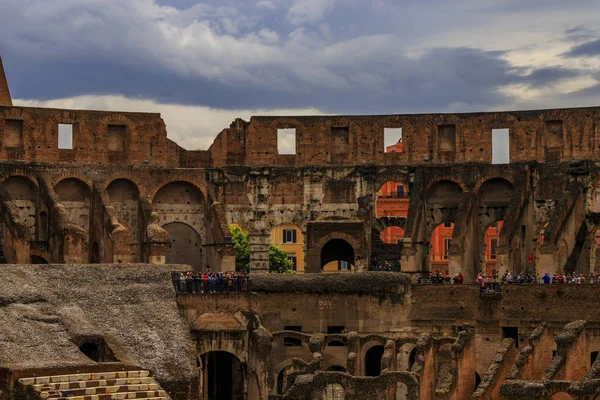 Řím Itálie 2019 Výhled Ulici Koloseu — Stock fotografie