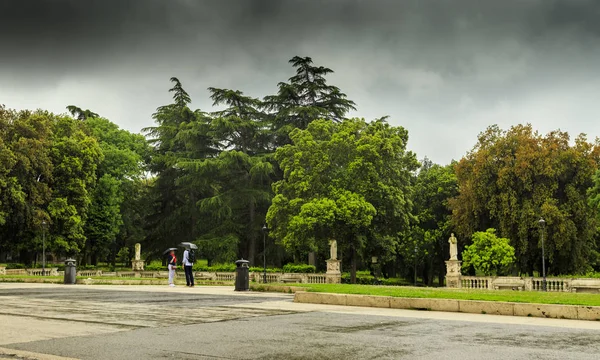 Rome Italië Uitzicht Straat Villa Borghese Garden — Stockfoto