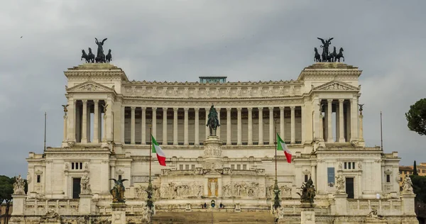 Roma Itália Vista Para Rua Altar Pátria Milite Ignoto Piazza — Fotografia de Stock