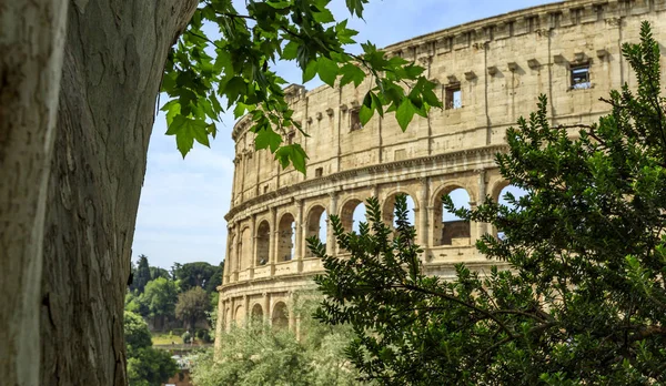 Řím Itálie 2019 Výhled Ulici Koloseum — Stock fotografie