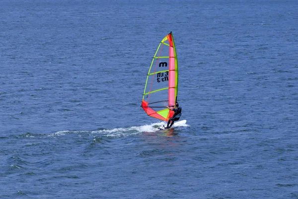 Windsurfing Dam Batak Bulgaria — Stock Photo, Image