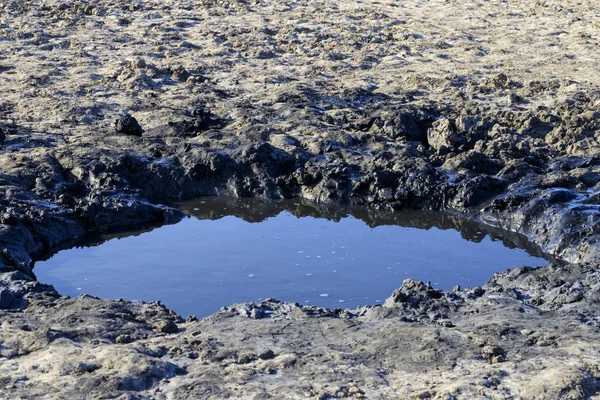 Shabla Tuzla Bulgarien Det Lake Lagoon Som Botten Täckt Vätesulfid — Stockfoto