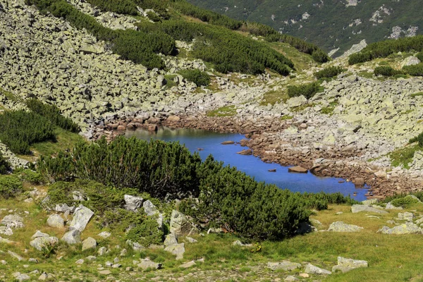 Mendaki Rila Mountain Bulgaria Tracking Route Ystrebetz Musala Summit — Stok Foto