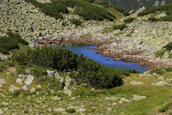 Mendaki Rila Mountain Bulgaria Tracking Route Ystrebetz Musala Summit — Stok Foto