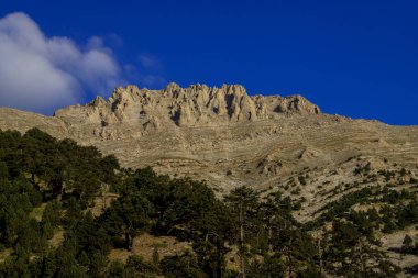 Olymp Dağı. Skolio ve Mitikas zirvelerine giden yolda izleme görüşleri